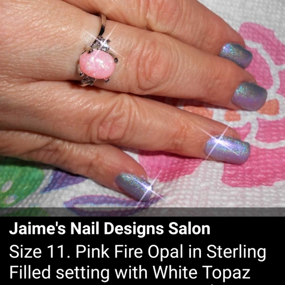 Opal Fashion Ring Silver Plated - Picture 7 of 13